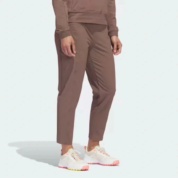 Adidas ULTIMATE365 TOUR PULL-ON GOLF ANKLE PANTS Brown XL - Picture 1 of 12